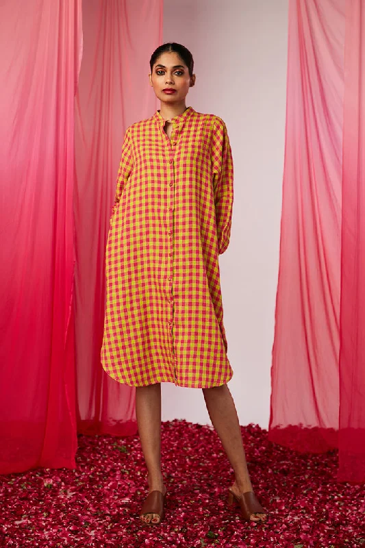 Chaukor Linen Shirt Dress