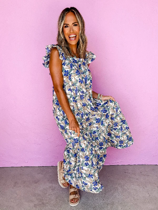 Tied Back To You Floral Maxi Dress