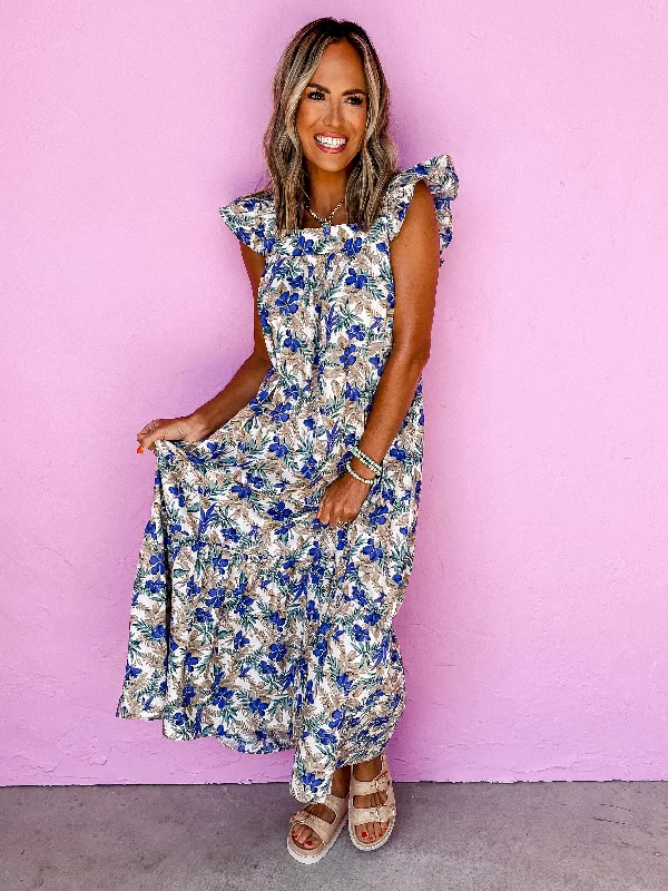 Tied Back To You Floral Maxi Dress