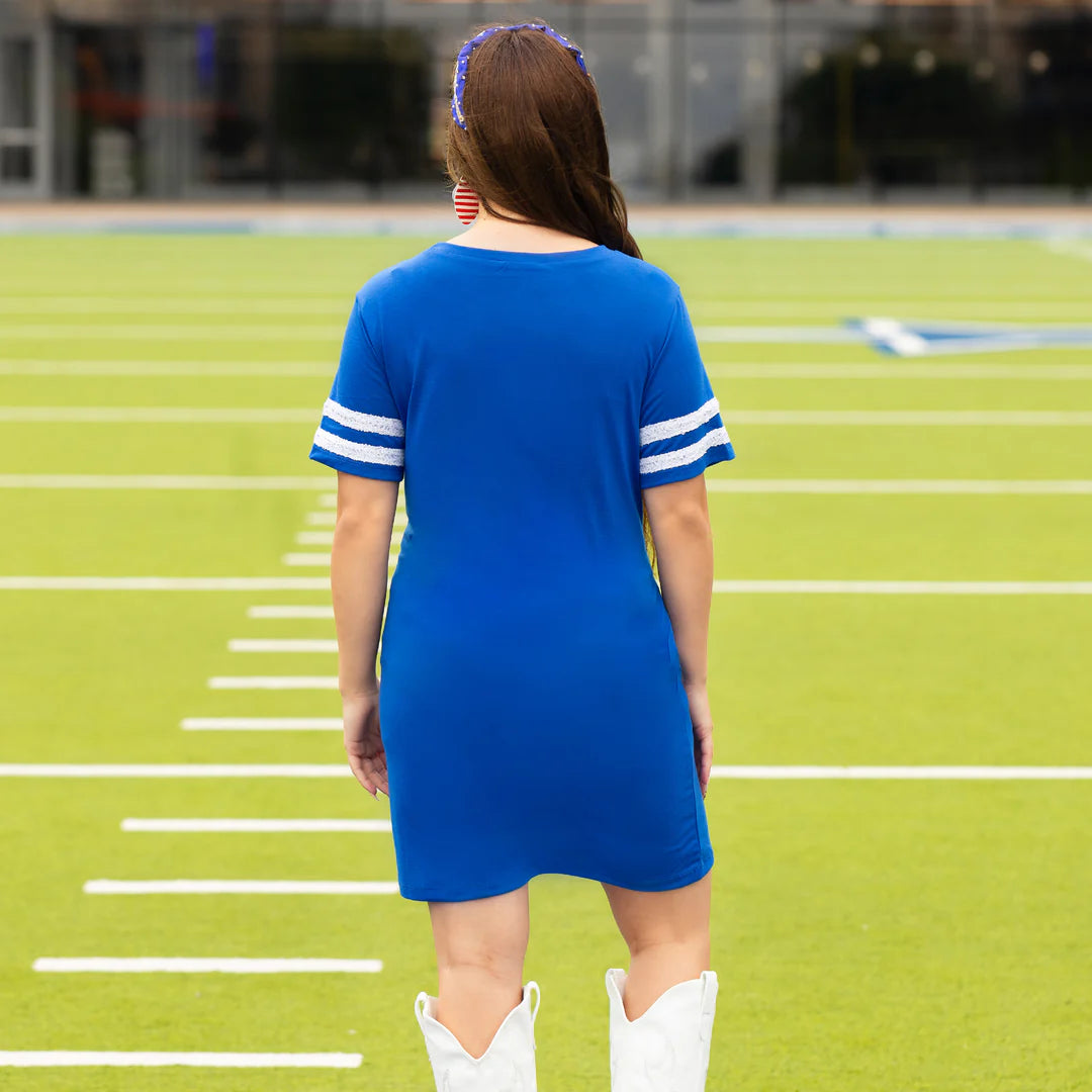 Game Day Sequin T Shirt Dress