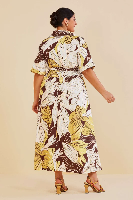 Plus Size Floral Print Maxi Dress