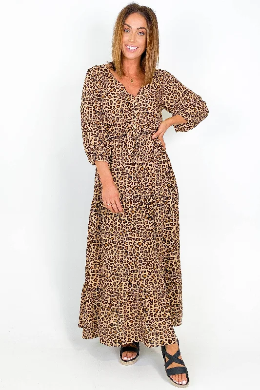 Miracle Sophie Animal Maxi Dress