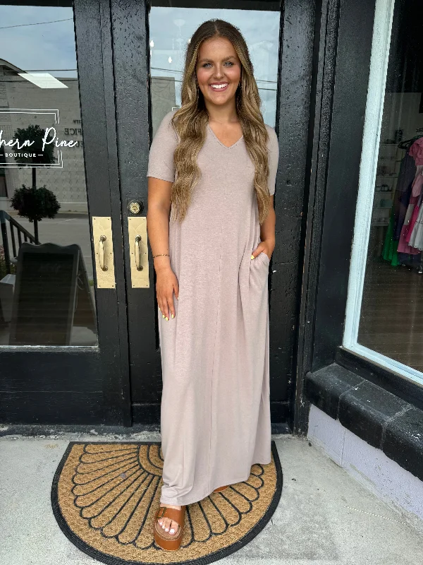 Mocha maxi dress