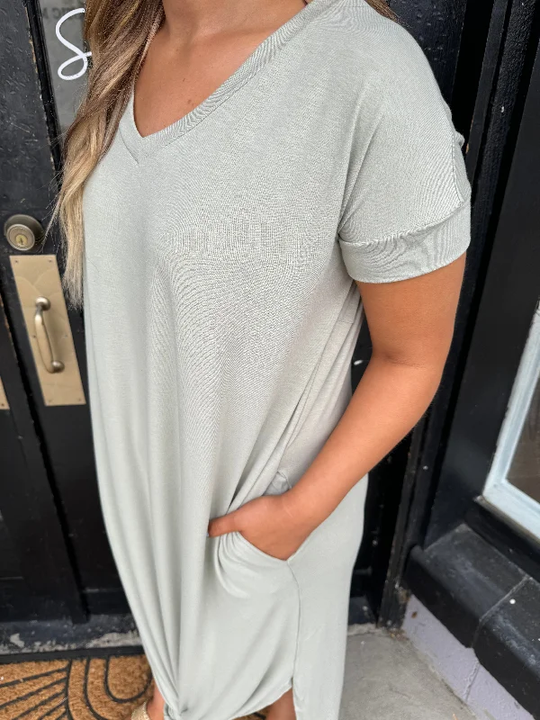 Sage maxi dress