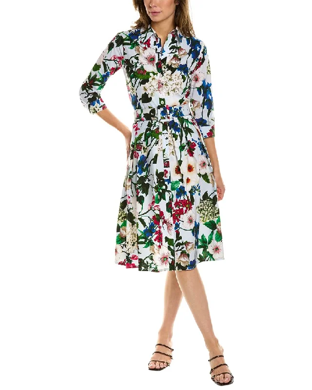 Samantha Sung Audrey 1 3/4-Sleeve Shirtdress