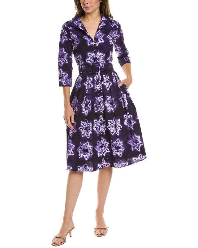 Samantha Sung Audrey 1 3/4-Sleeve Shirtdress