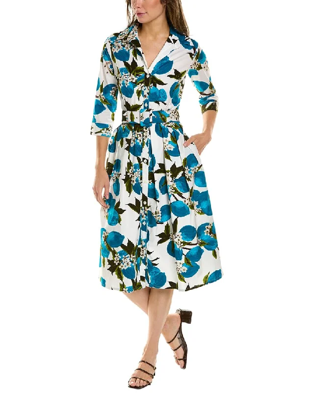 Samantha Sung Audrey 1 3/4-Sleeve Shirtdress