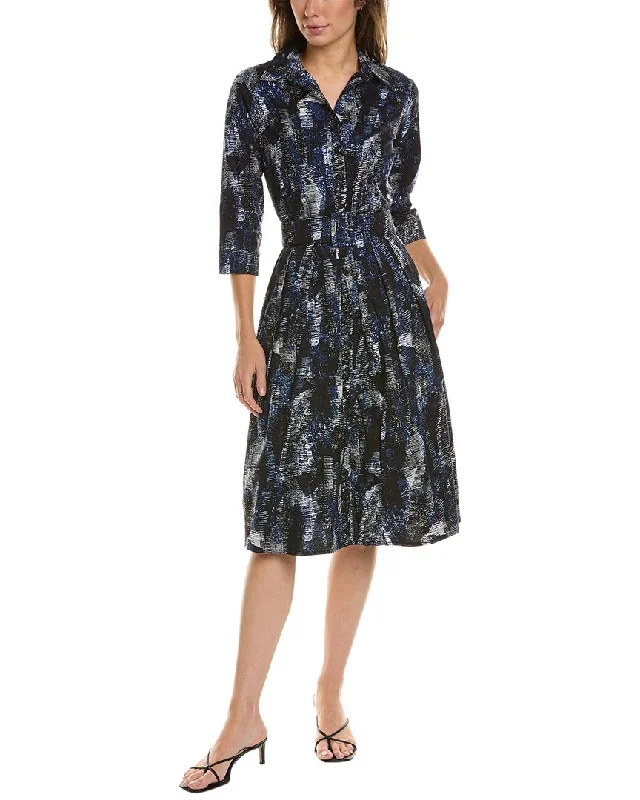 Samantha Sung Audrey 1 3/4-Sleeve Shirtdress