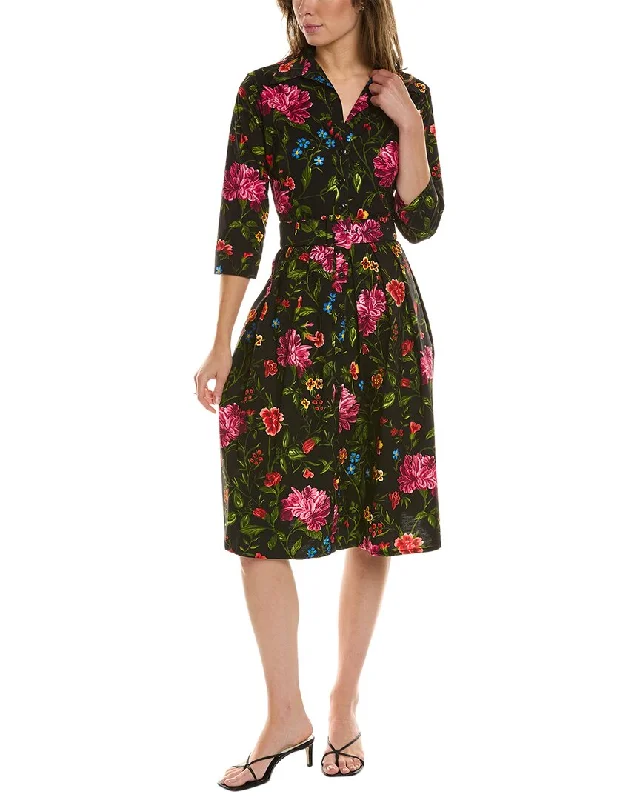 Samantha Sung Audrey 1 3/4-Sleeve Shirtdress