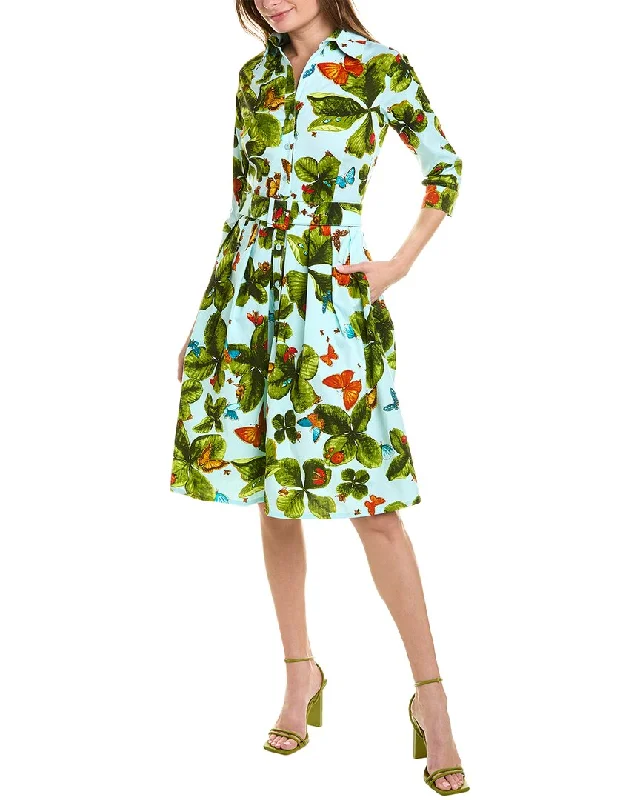 Samantha Sung Audrey 1 3/4-Sleeve Shirtdress