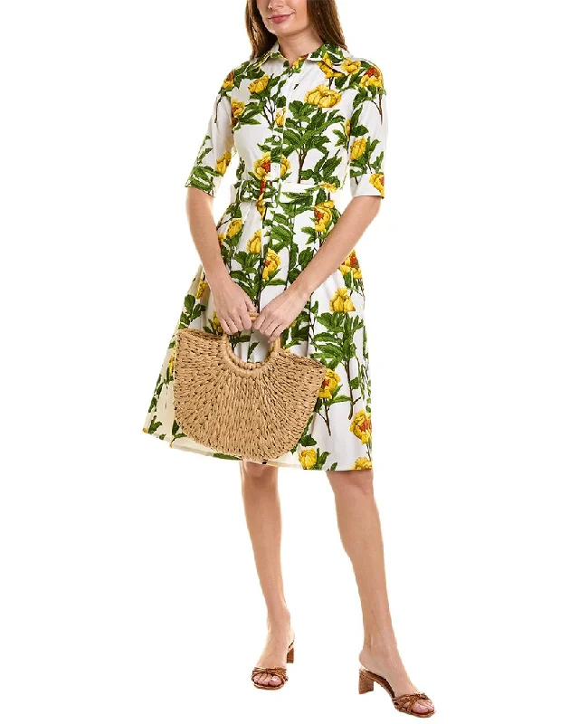 Samantha Sung Audrey 1 3/4-Sleeve Shirtdress