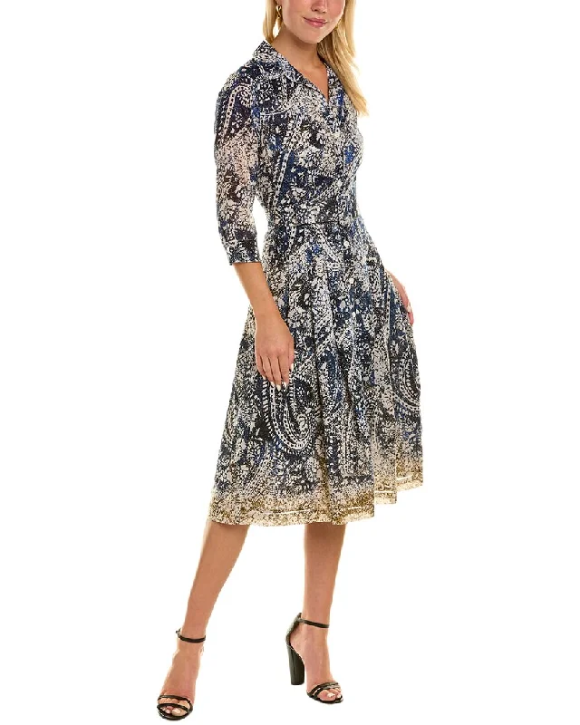 Samantha Sung Audrey 3 Silk Shirtdress