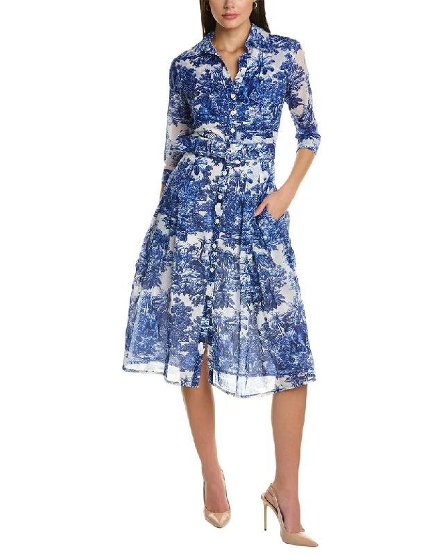 Samantha Sung Audrey 3 Silk Shirtdress