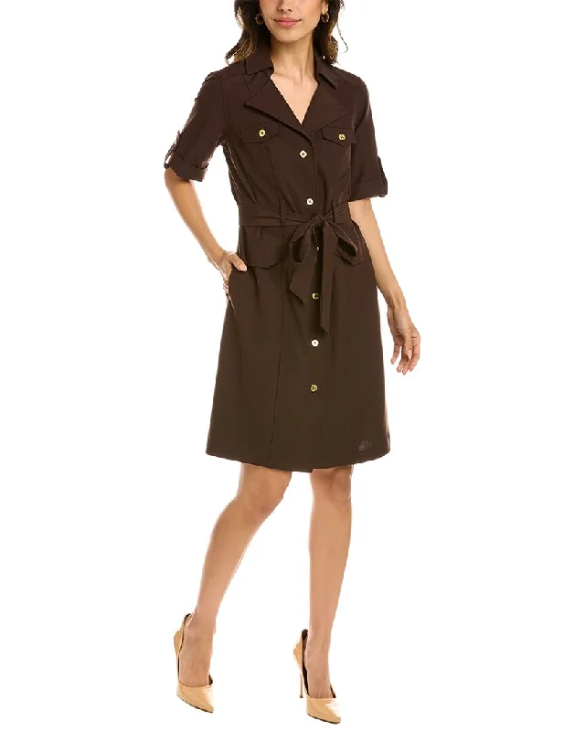 Sharagano Lepore Stretch Sharkskin III Shirtdress