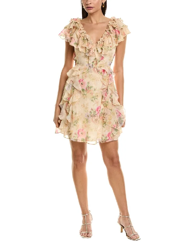 Ted Baker Frilled V-Neck Mini Dress