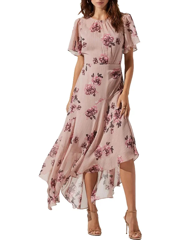 Womens Floral Long Maxi Dress