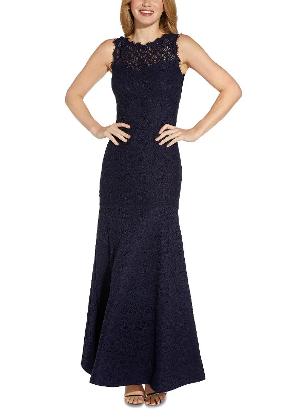 Womens Lace Maxi Evening Dress