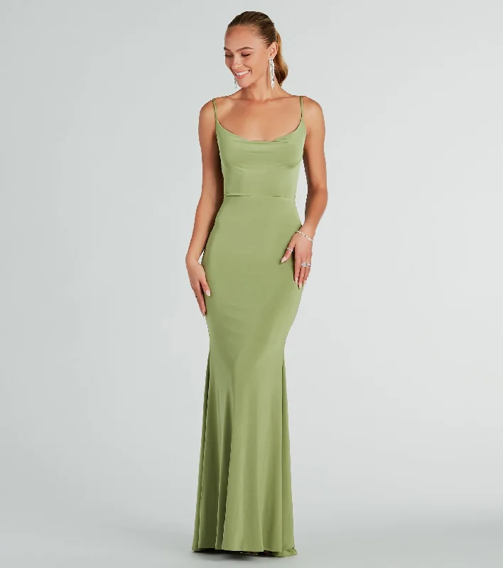 Anya Formal Strappy Open-Back Mermaid Dress