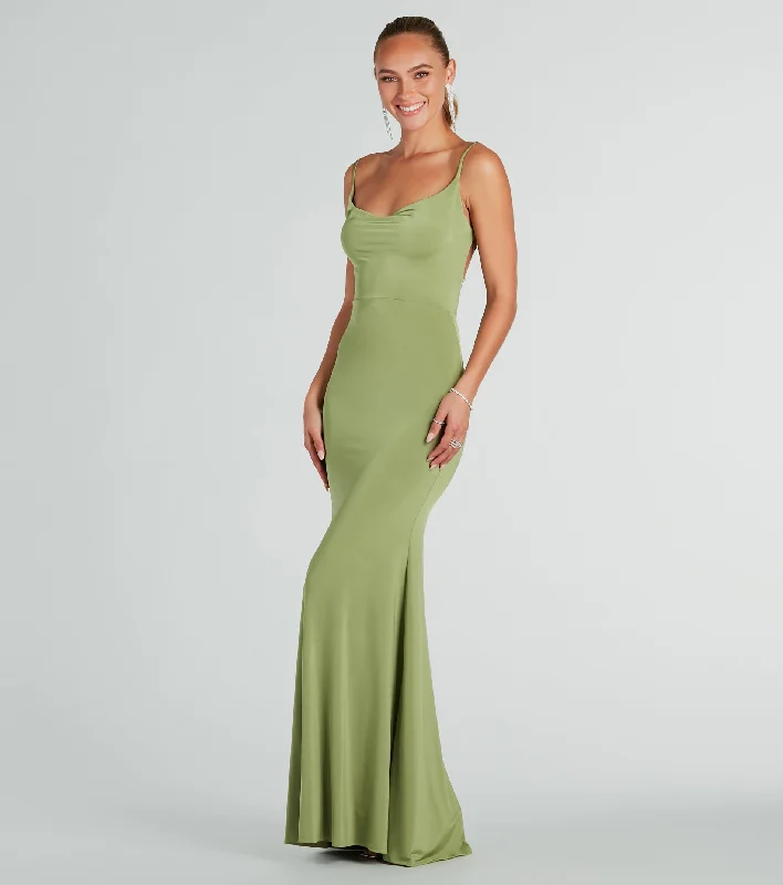 Anya Formal Strappy Open-Back Mermaid Dress