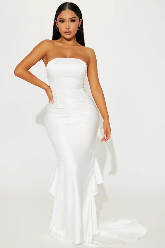 Cora Mermaid Gown - White