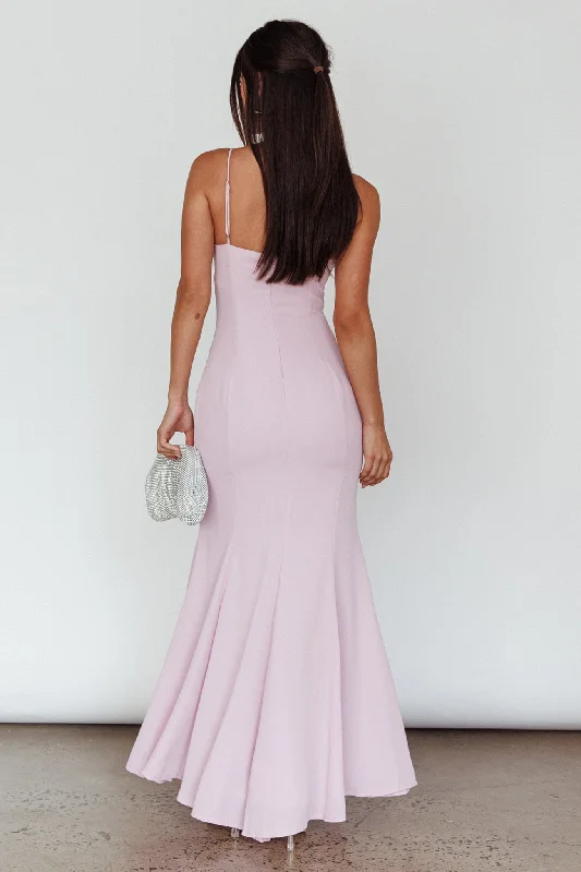 Dreaming Of Paris Bodycon Mermaid Maxi Dress Lilac