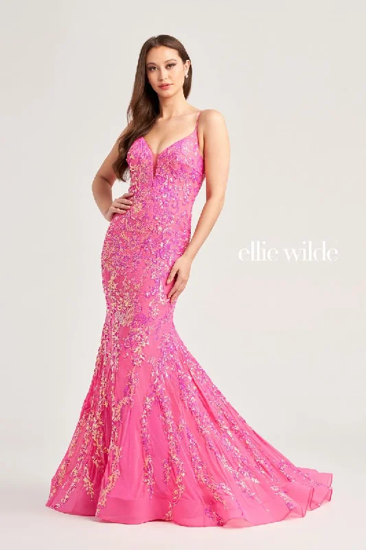 Ellie Wilde Mermaid Sequin Prom Dress EW35048