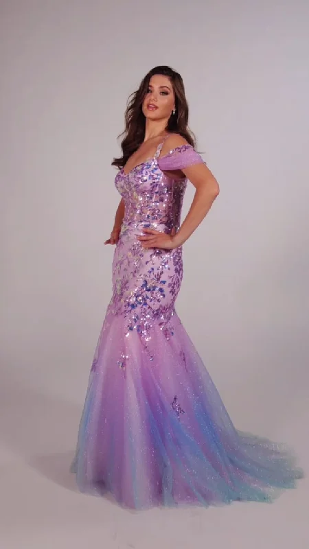 Ellie Wilde Corset Mermaid Prom Dress EW35056