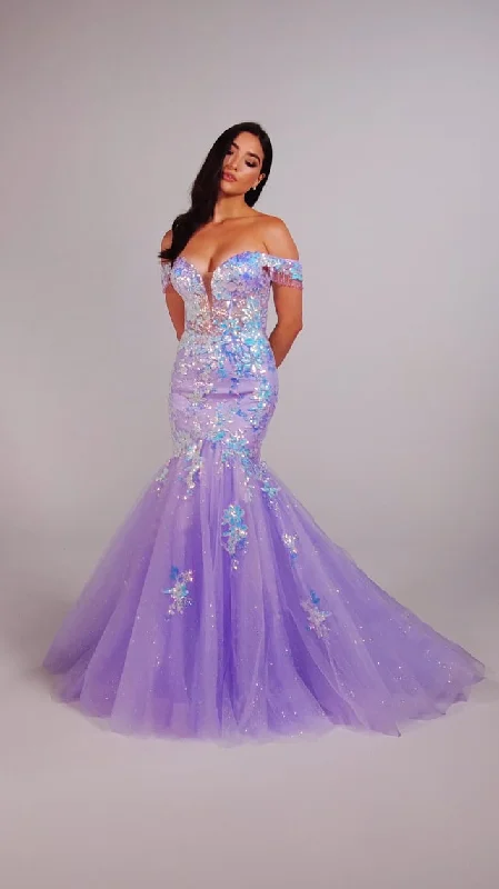 Ellie Wilde Mermaid Off Shoulder Prom Dress EW35219