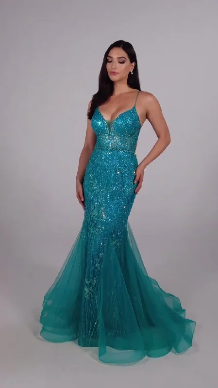 Ellie Wilde Tulle Mermaid Prom Dress EW35236