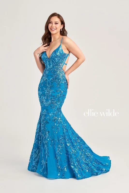 Ellie Wilde Mermaid Sequin Prom Dress EW35011