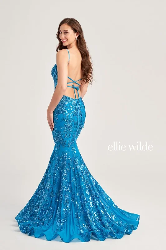 Ellie Wilde Mermaid Sequin Prom Dress EW35011