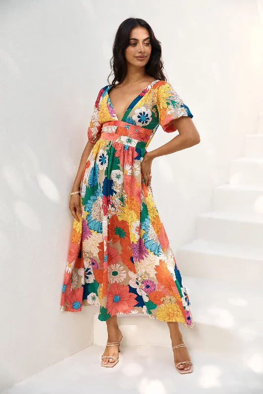 Garden Wedding Maxi Dress Multi