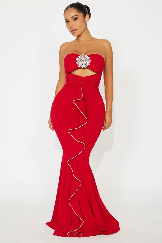 Make a Statement Mermaid Gown - Red