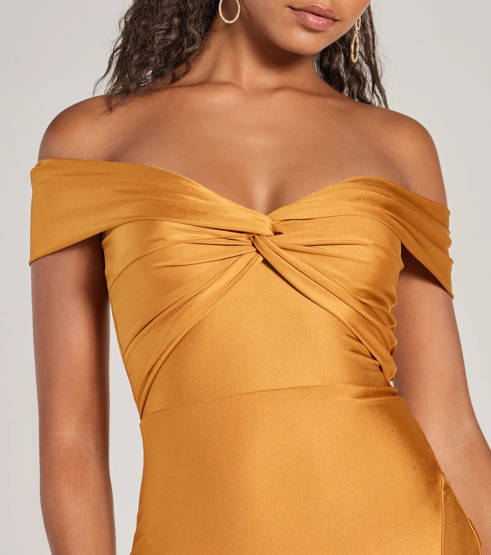 Steff Off-The-Shoulder Mermaid Slit Formal Dress