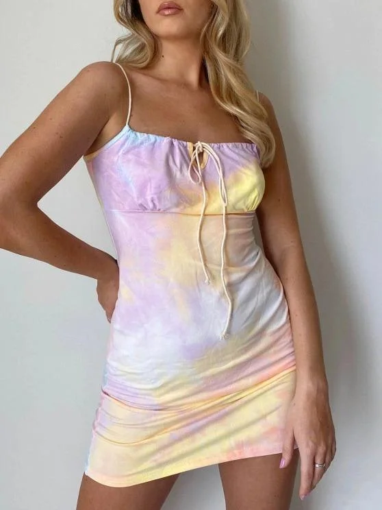 Mini Tie Dye Bodycon Dress