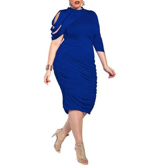 Plus Size Elegant Autumn Bodycon Dress