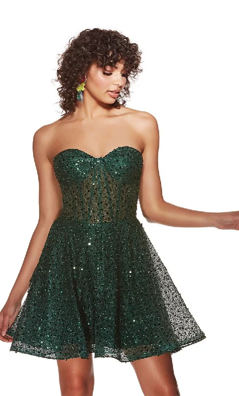 Alyce Paris Glitter Corset Homecoming Dress 3776