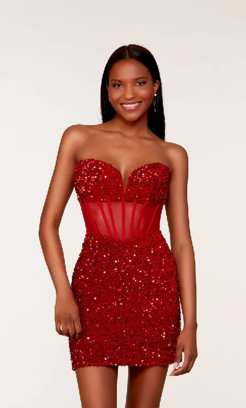 Alyce Paris Strapless Homecoming Dress 4792