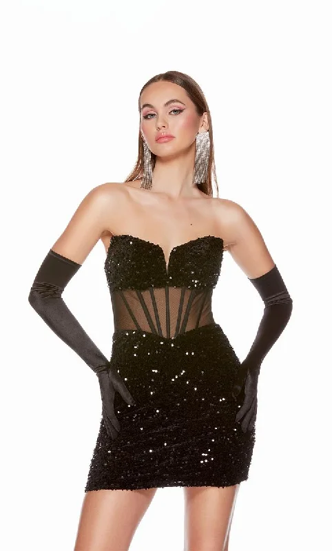 Alyce Paris Strapless Homecoming Dress 4792