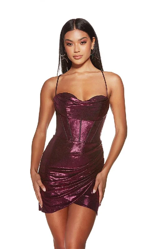 Alyce Paris Metallic Corset Homecoming Dress 4848