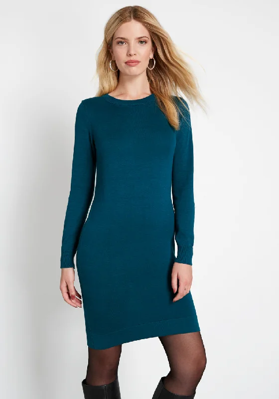 Casual Message Sweater Dress