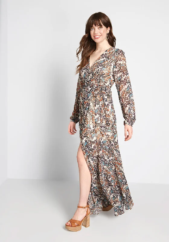 Flutter Perfection Maxi Wrap Dress