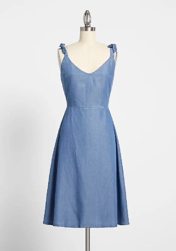 For the Sun of It Chambray Dress