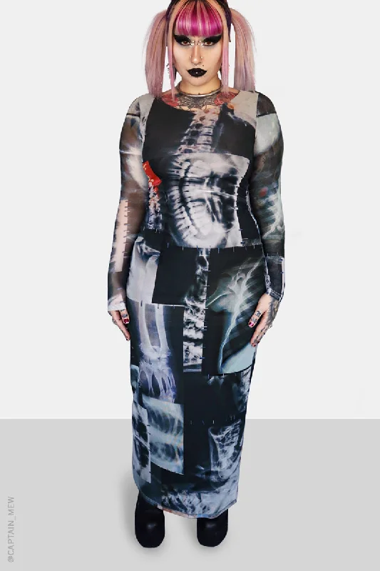 Skeletal Maxi Dress