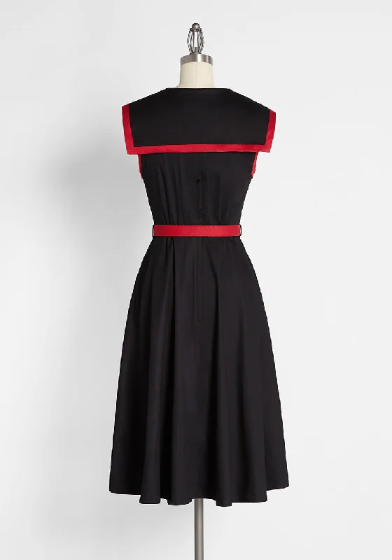 Strawberry Noir Swing Dress