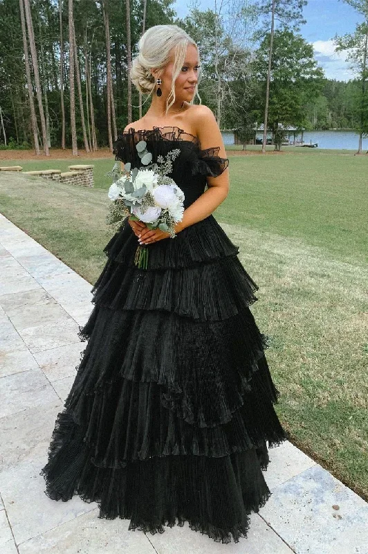 a-line-off-the-shoulder-ruffle-layers-tulle-long-prom-dress