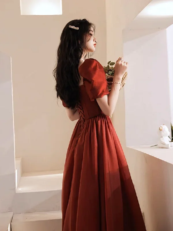 a-line-puff-sleeves-organza-burgundy-long-prom-dress-burgundy-long-evening-dress