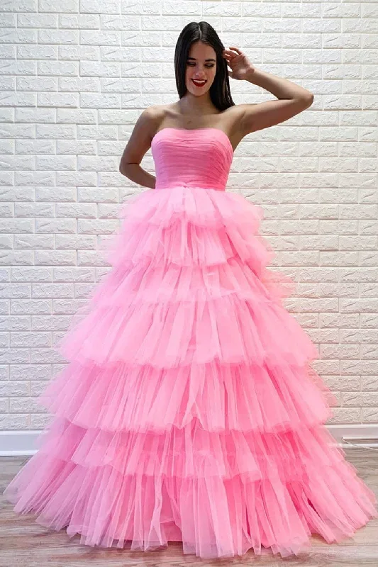 a-line-strapless-pleated-multi-layers-tulle-long-prom-dress