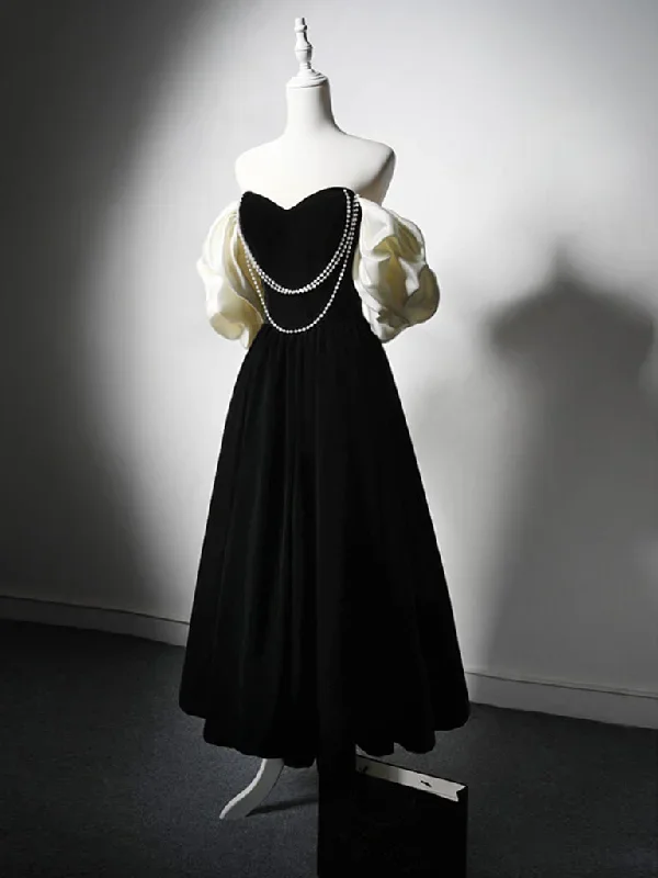 a-line-velvet-tea-length-black-prom-dress-tea-length-black-formal-dress