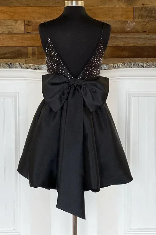 bow-back-black-beaded-a-line-party-dress